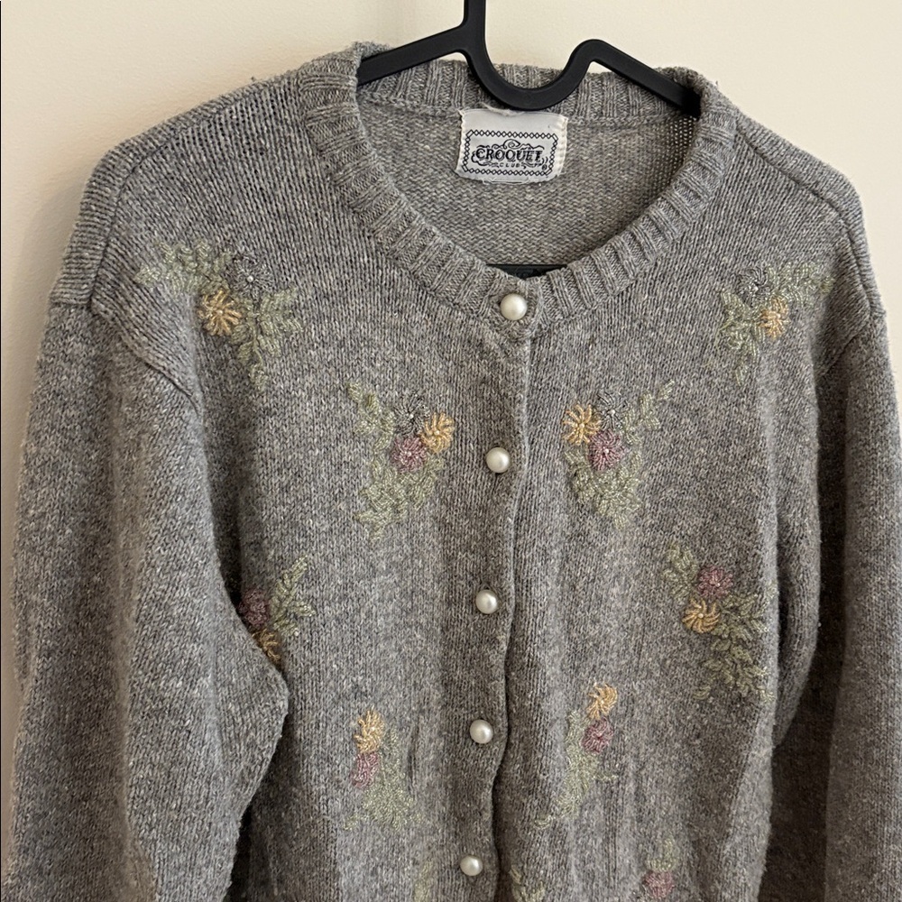 Vintage Croquet Club Beaded Cardigan